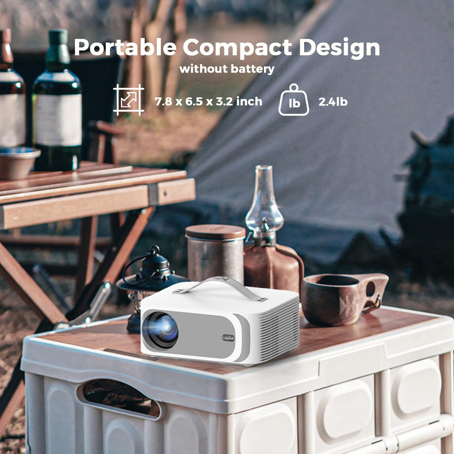 Lisowod AI Movin 2.0 Smart 4K Projector with HDR10+ & 5000+ Apps