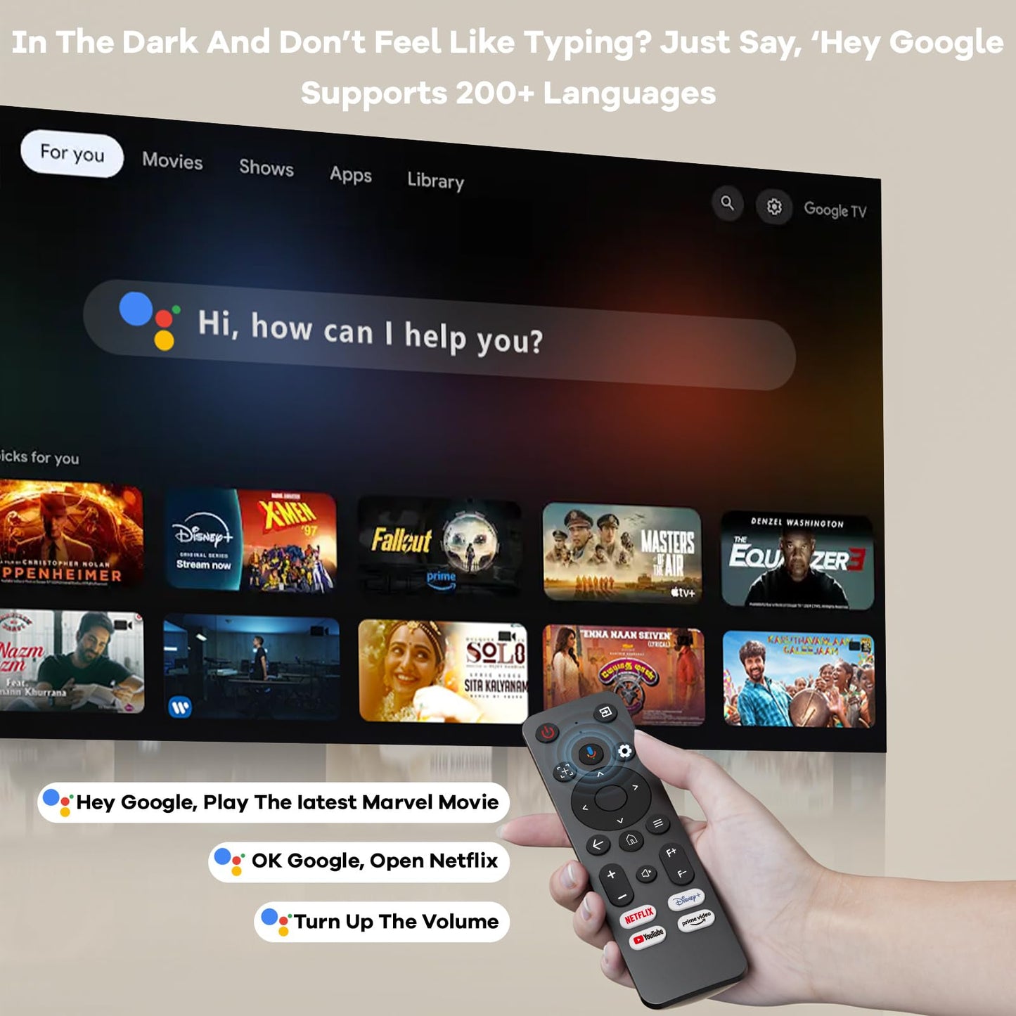 Sovboi 4K Smart Projector with Google TV & AI Voice Control