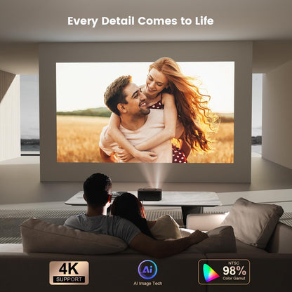 ONOAYO Smart Outdoor 4K Projector with AI Auto Focus & 50W Dolby Audio