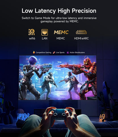 2026 Daytime 4K Smart Projector with 2400 ANSI & AI Autofocus