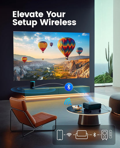 P62 Pro Smart Outdoor Projector with Built-in Apps & Auto Focus