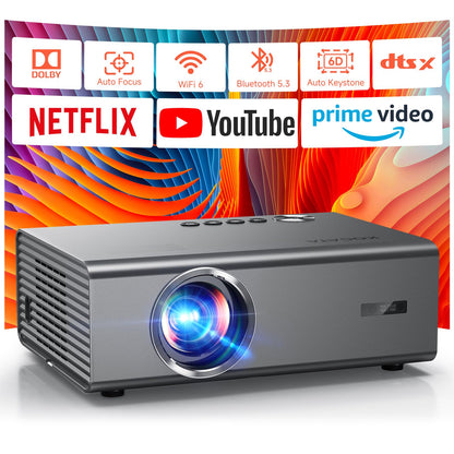Kogata 4K Smart Projector with 1500 ANSI, WiFi 6 & Dolby Audio