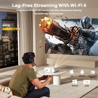Sovboi 4K Smart Projector with Google TV & AI Voice Control