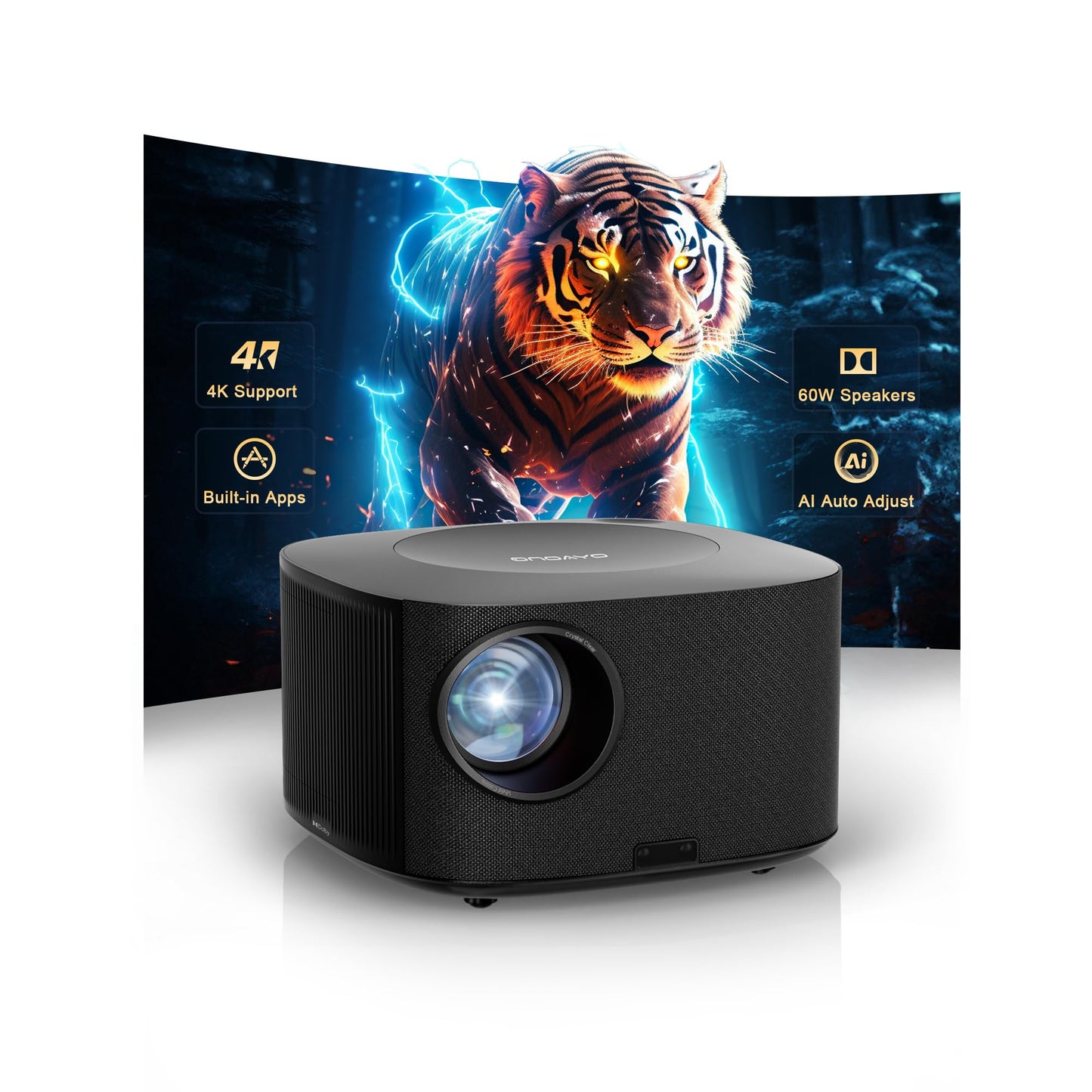 ONOAYO ONO5Pro 2.0 Smart 4K Outdoor Projector with 60W Dolby Audio