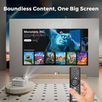 Lisowod AI Movin 2.0 Smart 4K Projector with HDR10+ & 5000+ Apps