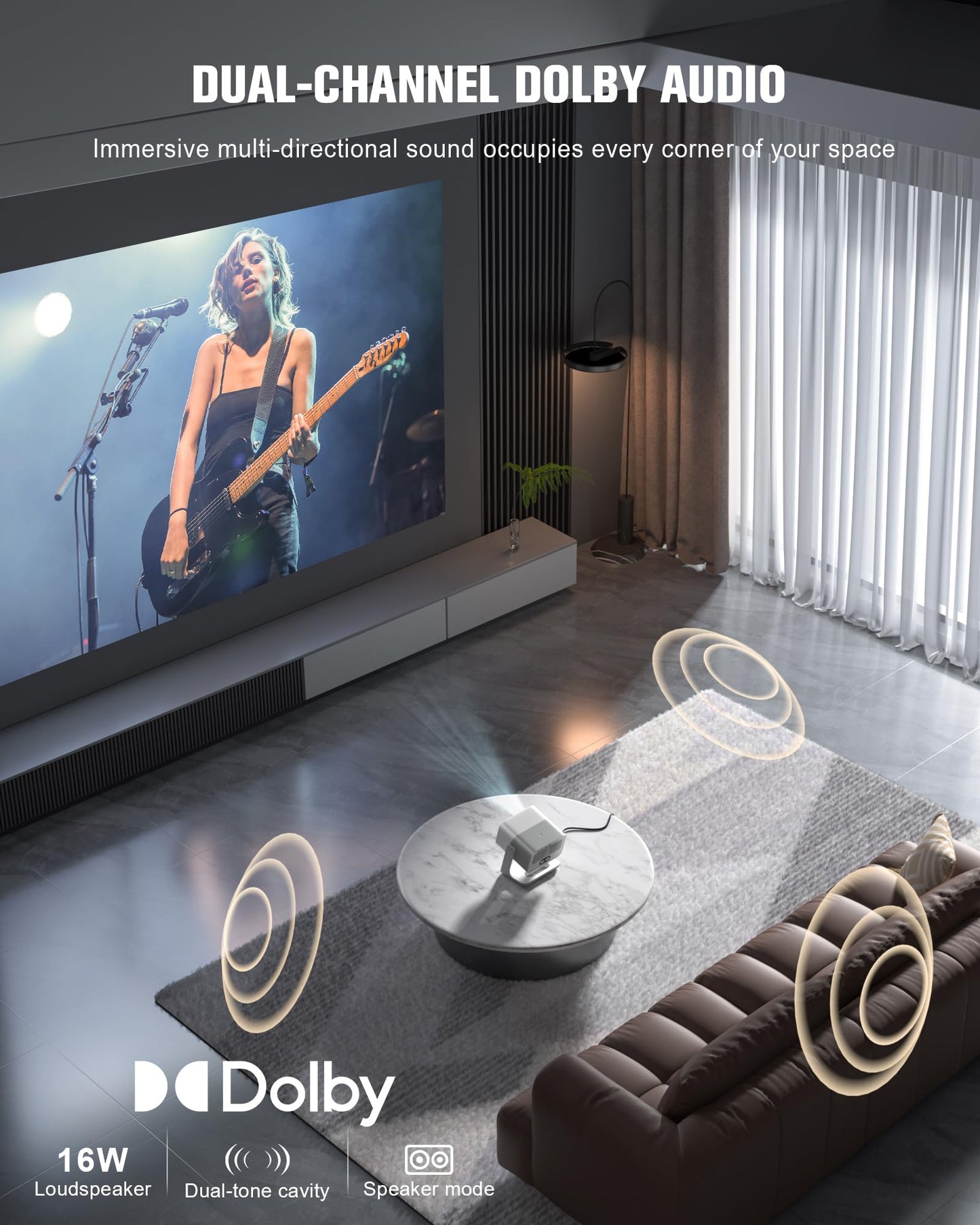 VOPLLS 3000 ANSI Smart 4K Projector with Official Google TV